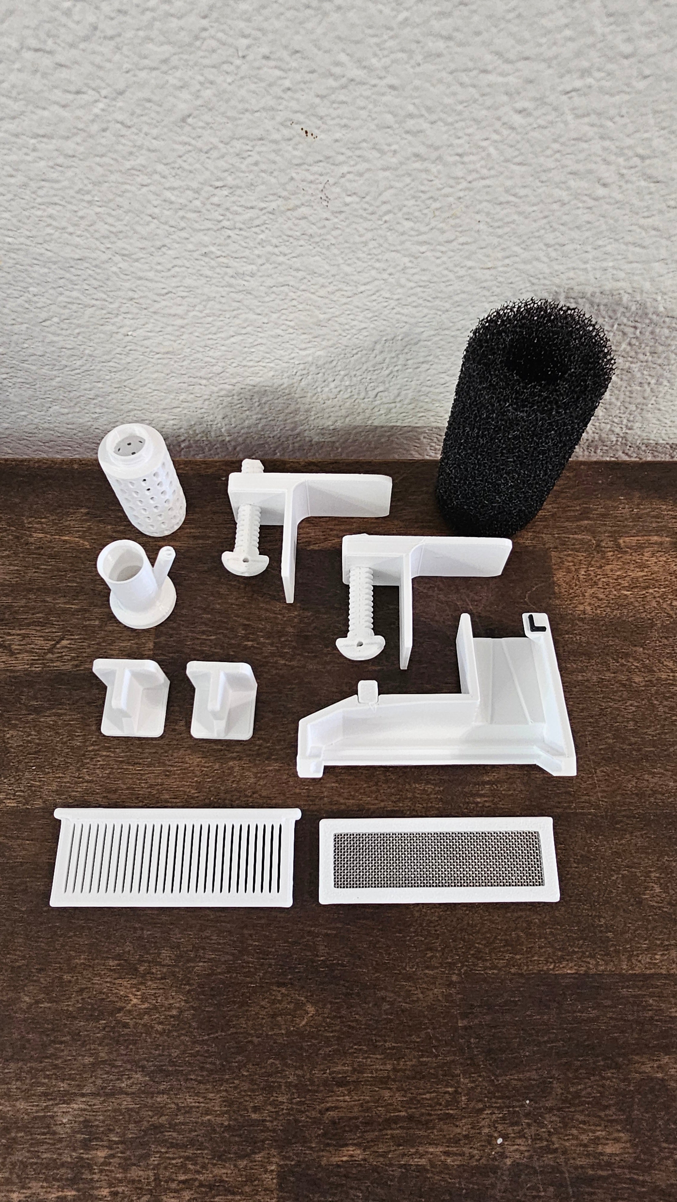 "Large Fluval Breeder Box" Upgrade Kit | Stainless Steel 30-Mesh Exit Grate | Prefilter Sponge