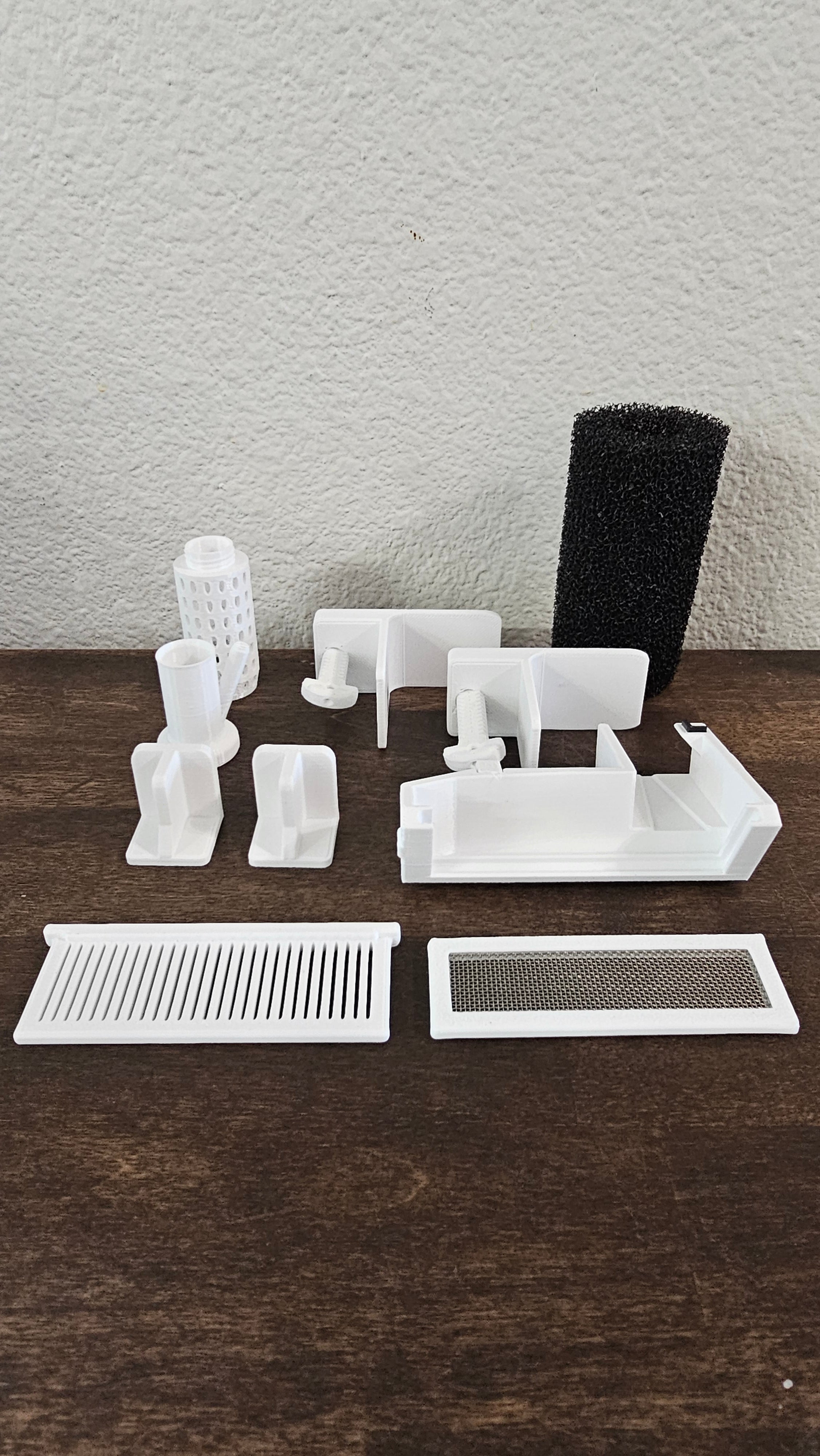 "Large Fluval Breeder Box" Upgrade Kit | Stainless Steel 30-Mesh Exit Grate | Prefilter Sponge