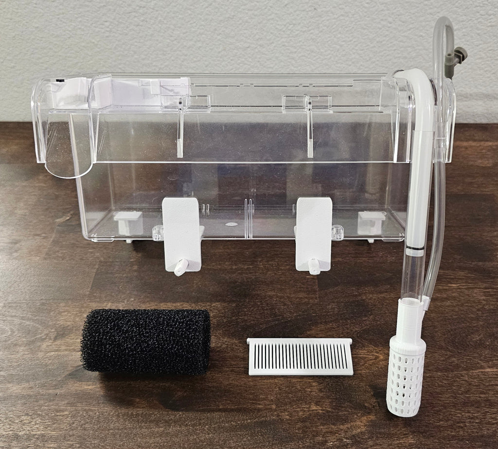 "Large Fluval Breeder Box" Upgrade Kit | Stainless Steel 30-Mesh Exit Grate | Prefilter Sponge