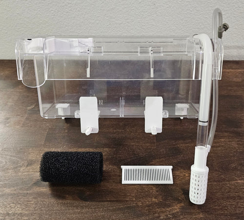 "Large Fluval Breeder Box" Upgrade Kit | Stainless Steel 30-Mesh Exit Grate | Prefilter Sponge